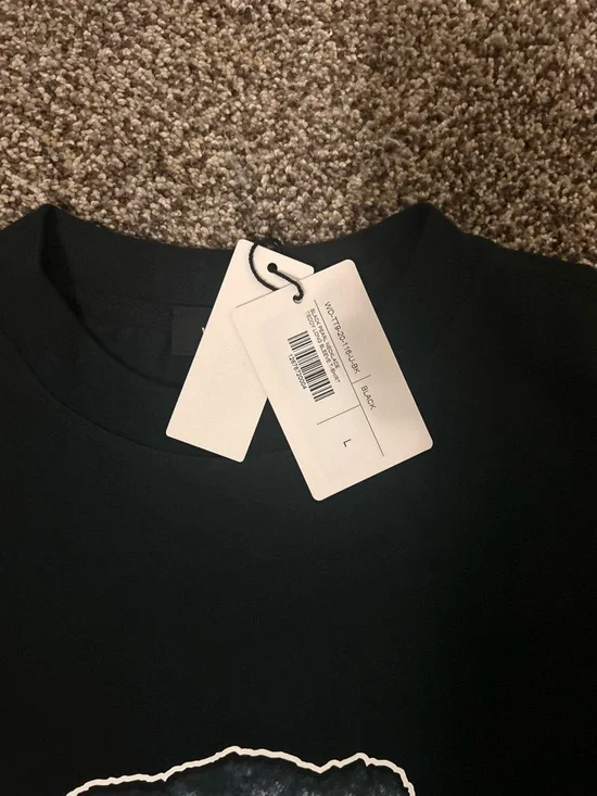 WE11done Long-Sleeve Tee with Teddy Graphic - Picture 3 of 4